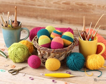 Crochet Easter Egg Pattern | Crochet Egg Pattern | Crochet Easter Eggs | Boho Easter Decor | Farmhouse Easter Decor | Amigurumi Egg |