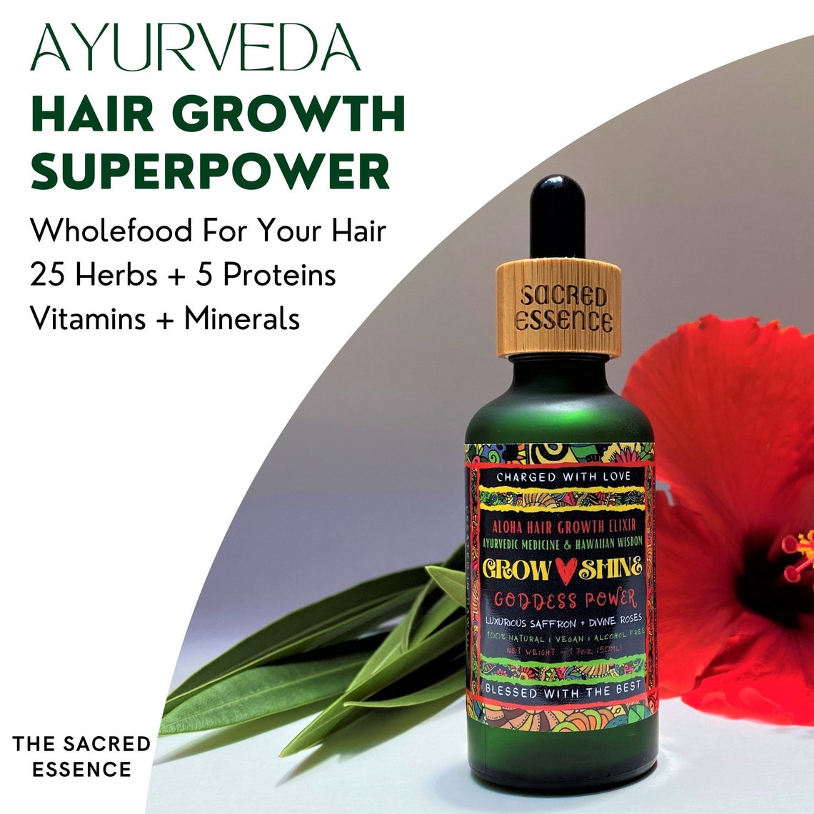 ALOHA Ayurveda Intensive Hair Growth Elixir Hair Regrowth Etsy Australia