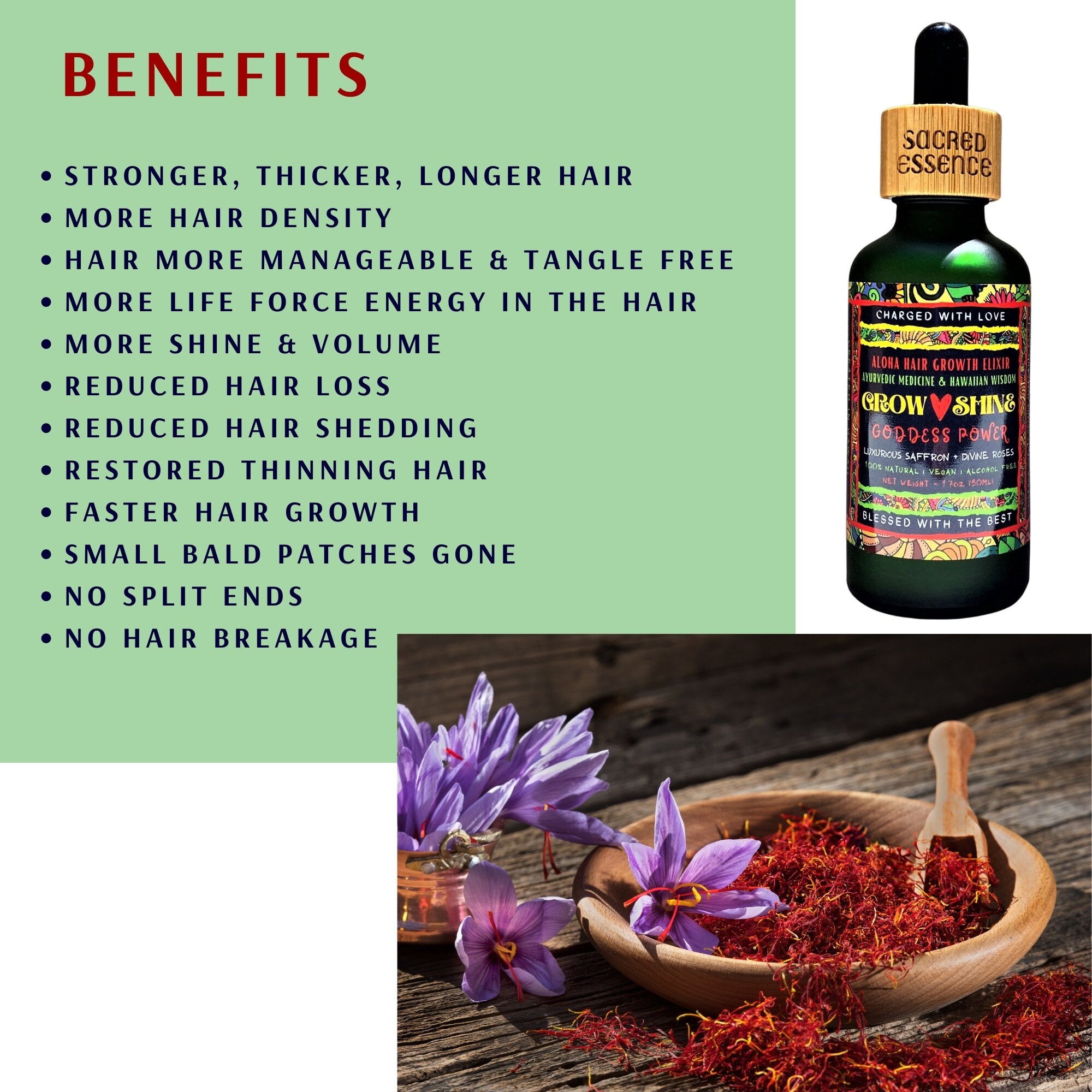 ALOHA Ayurveda Intensive Hair Growth Elixir Hair Regrowth Etsy