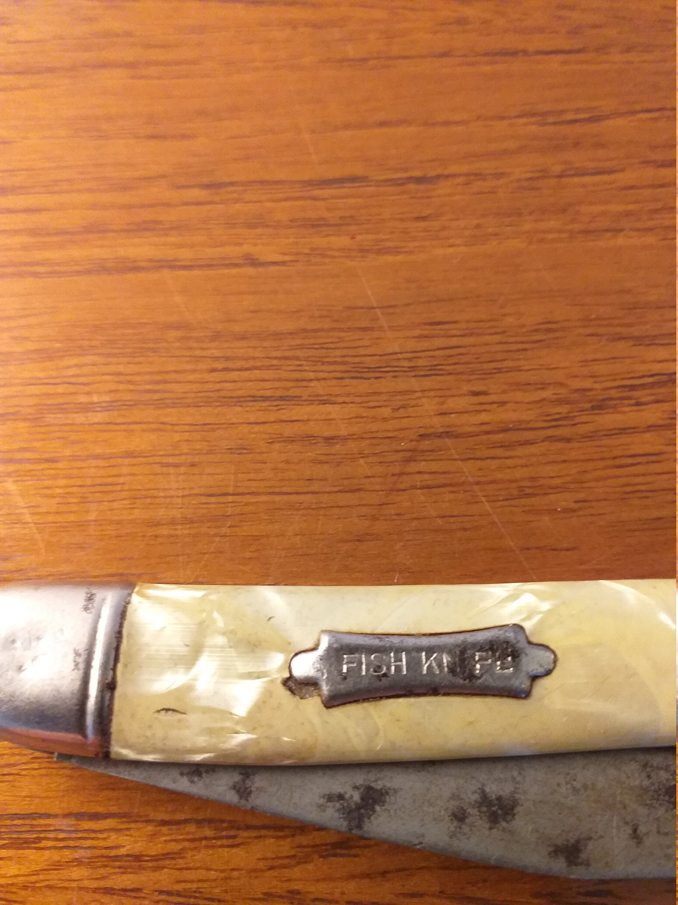 Vintage Fish knife marked foreign Etsy