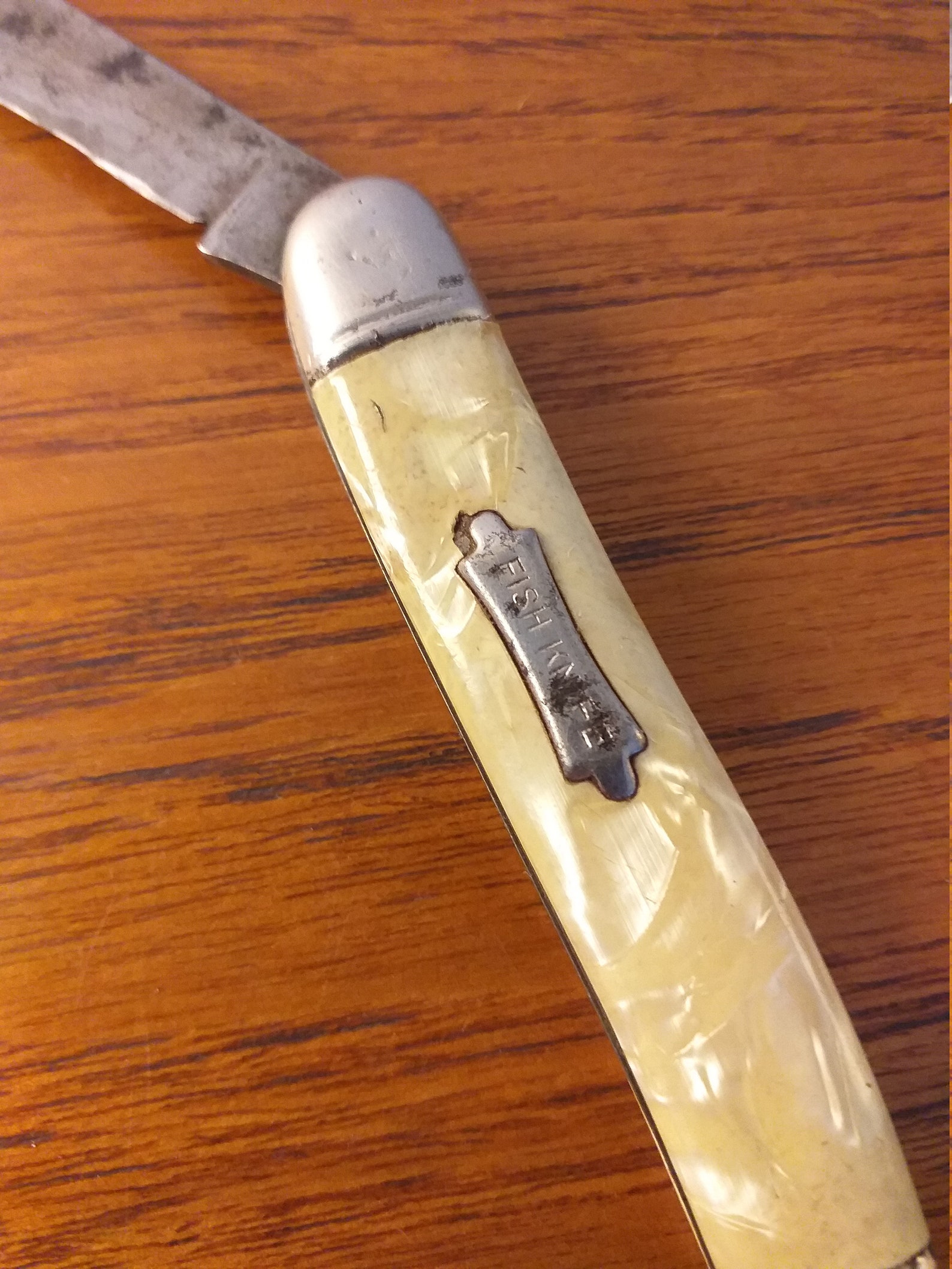 Vintage Fish knife marked foreign Etsy