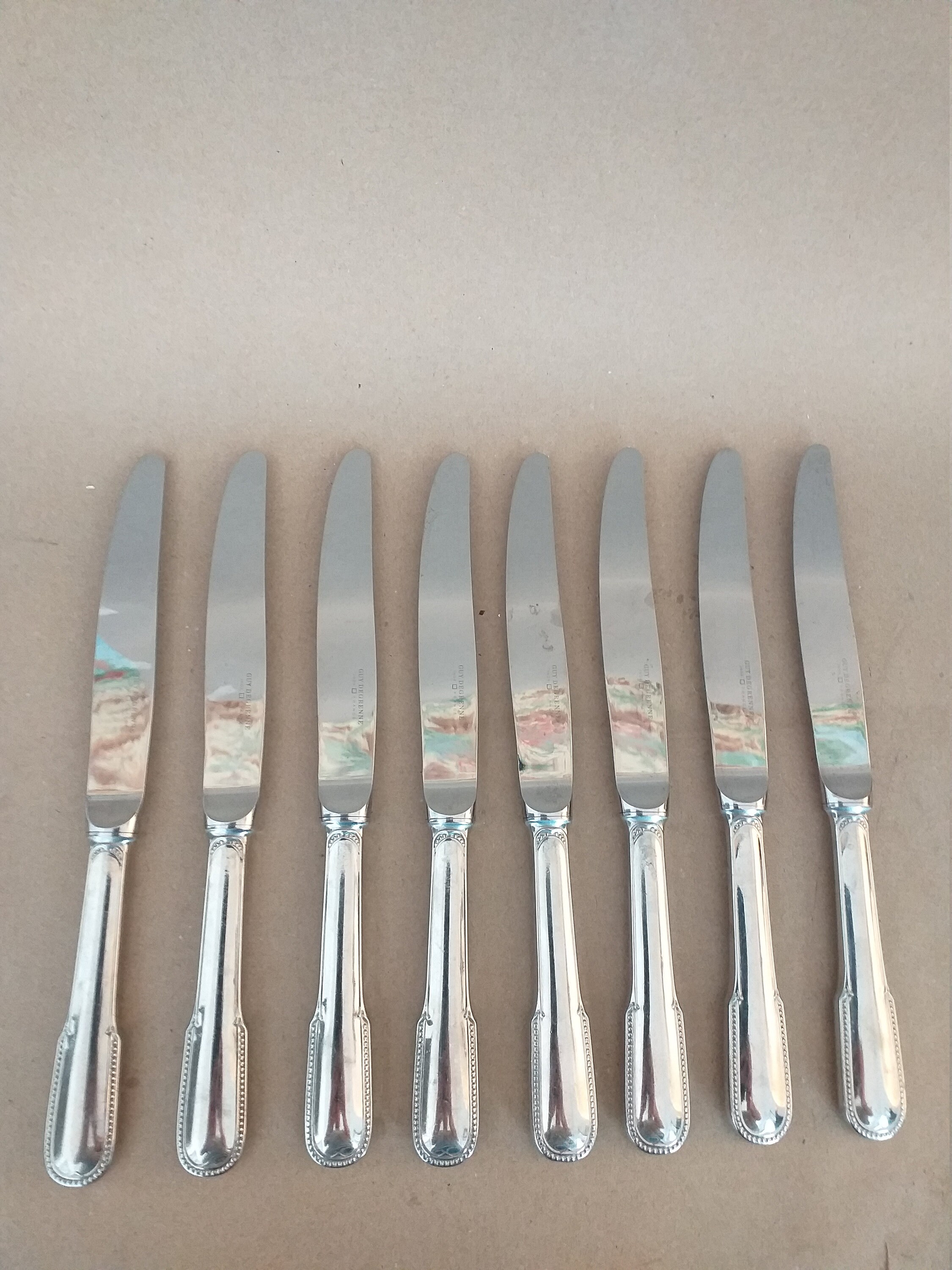 8 Guy Degrenne vintage dinner knives Etsy