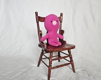 Brads - Handgefertigte 8,5 "OOAK Magenta Bighead Plüsch