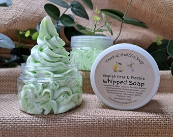 English Pear & Freesia Whipped Soap