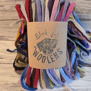 Mixed Bag of #6 100 Wool Strips for Rug Hooking #6, 6/32"