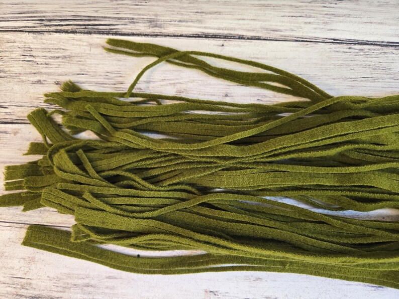 Bright Avocado #4, #6 or #8 Wool Rug Hooking Strips, 100 Mill Dyed ...