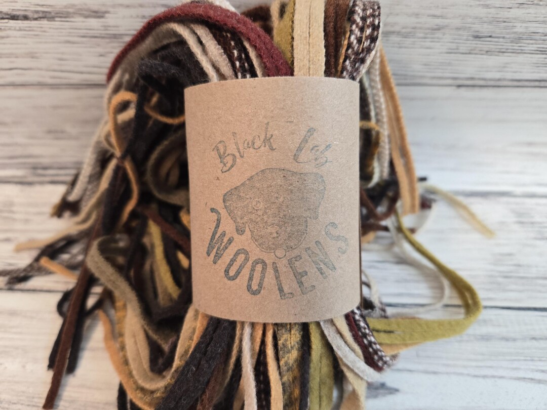 Brown Wool Strips for Rug Hooking, #4 Wool Rug Hooking Strips, 100 #4 ...