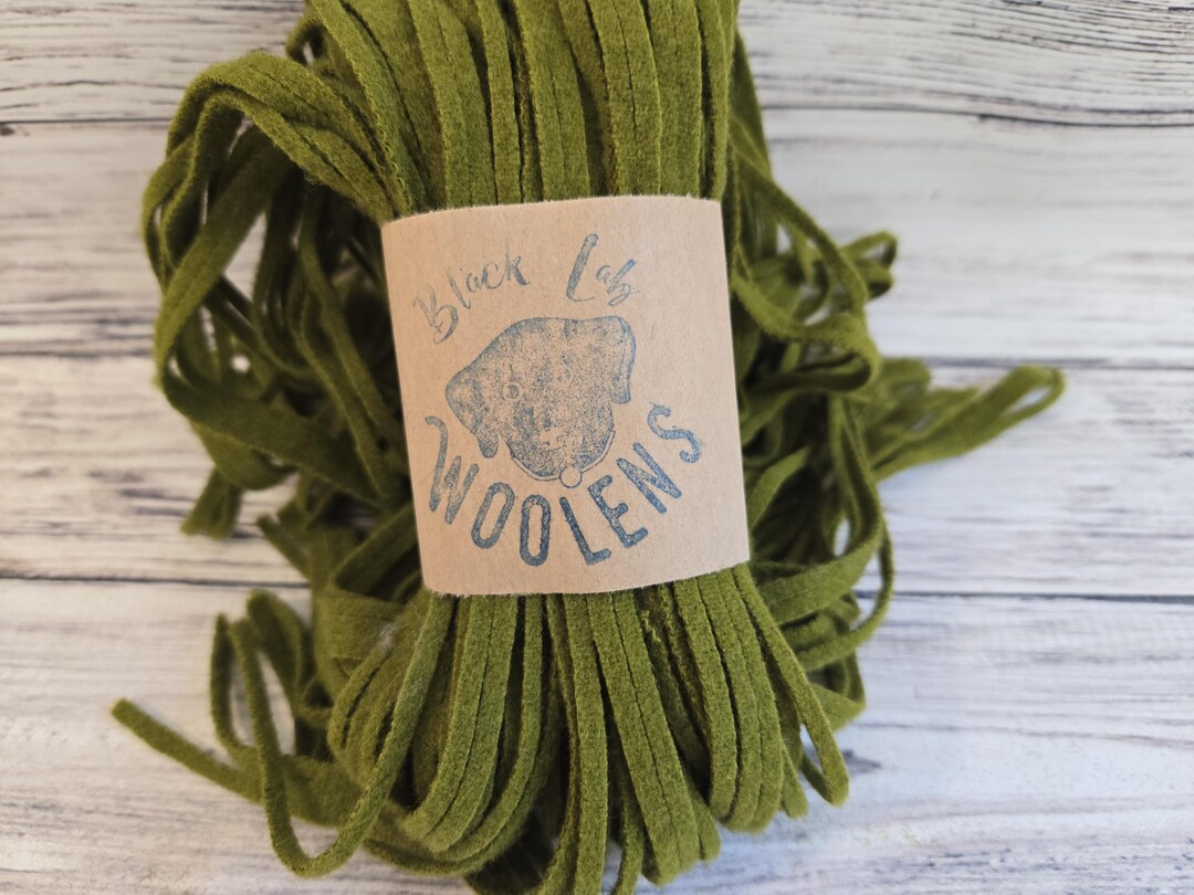 Bright Avocado #4, #6 or #8 Wool Rug Hooking Strips, 100 Mill Dyed ...
