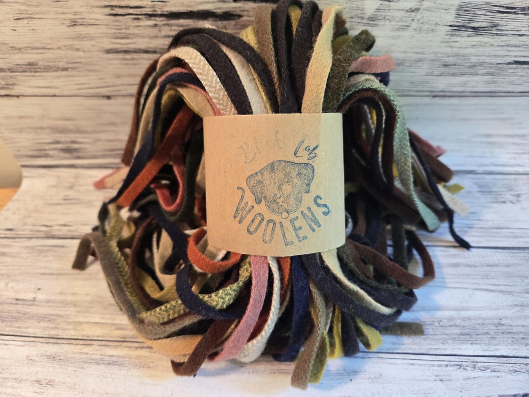 Earth Tones #8 Mixed Bag of 100 Dorr Mill Wool Strips for Rug Hooking ...