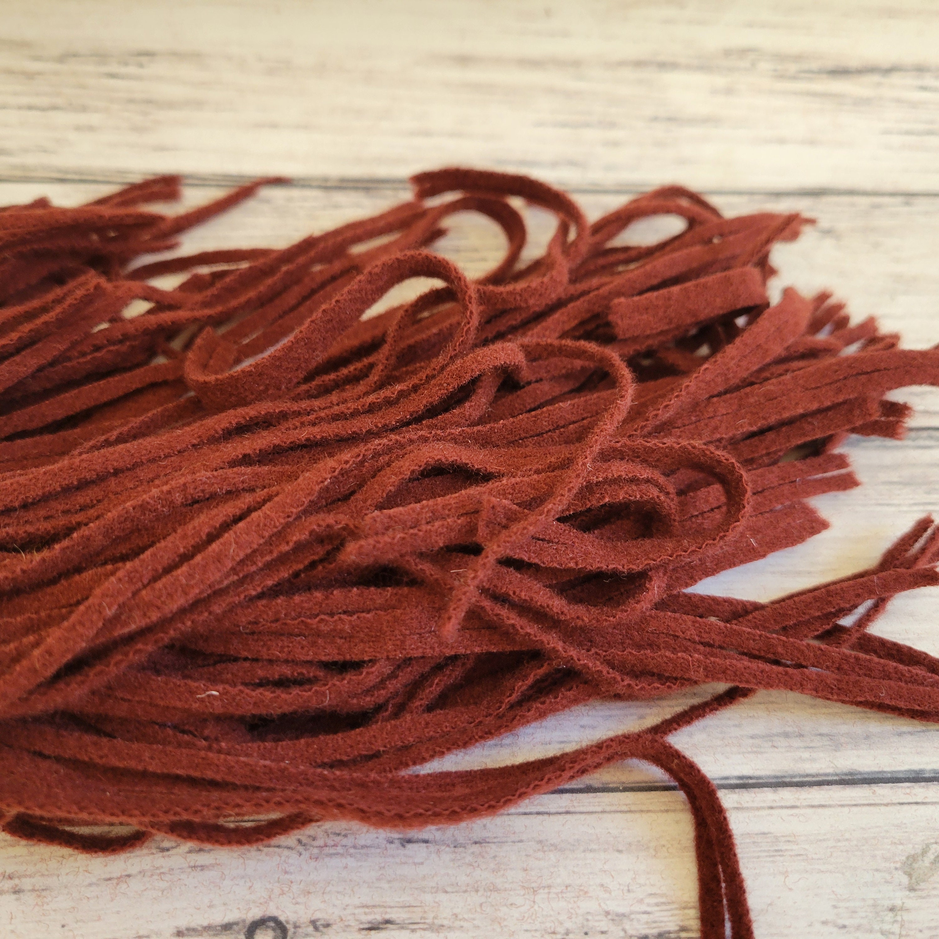 Deep Rust Mill Dyed Strips for Rug Hooking, 100 #4, #6 or #8 Deep Rust ...