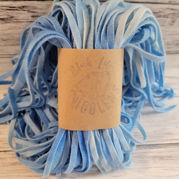 Blue Skies 100 #4, #6 or #8 Hand Dyed Strips for Rug Hooking, Washed Wool Rug Hooking Strips