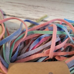 Pastel Wool Strips for Rug Hooking, Mixed Bag of 6 100 Wool Strips for Rug Hooking image 6