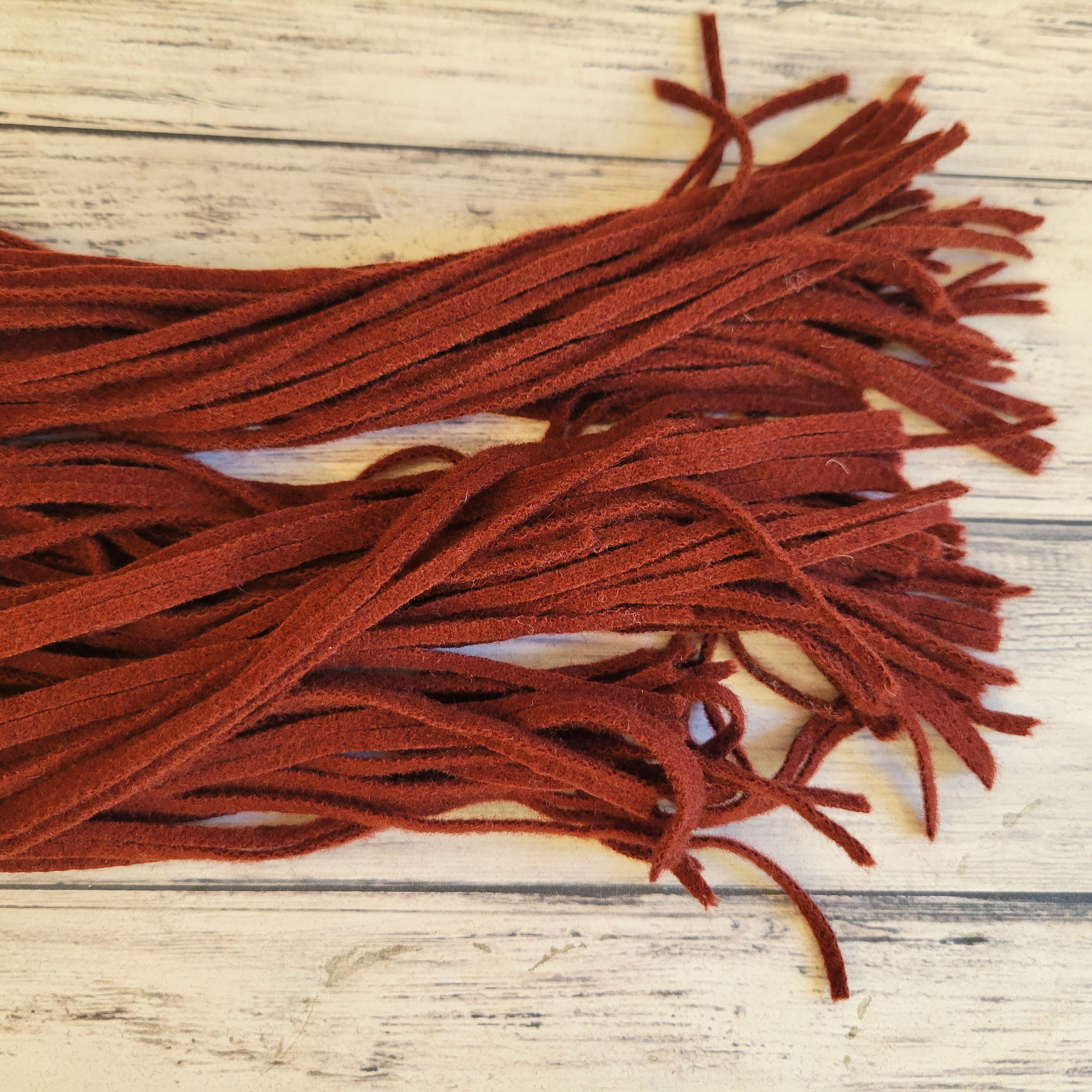 Deep Rust Mill Dyed Strips for Rug Hooking, 100 #4, #6 or #8 Deep Rust ...