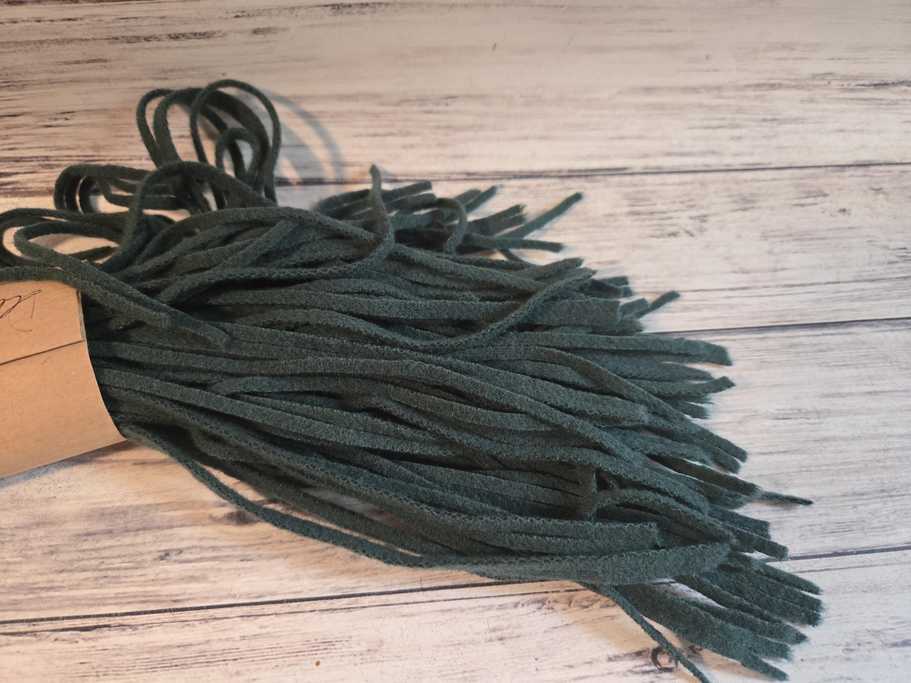Deep Teal Mill Dyed Rug Hooking Strips, 100 #4 Dorr Mill Wool Strips ...