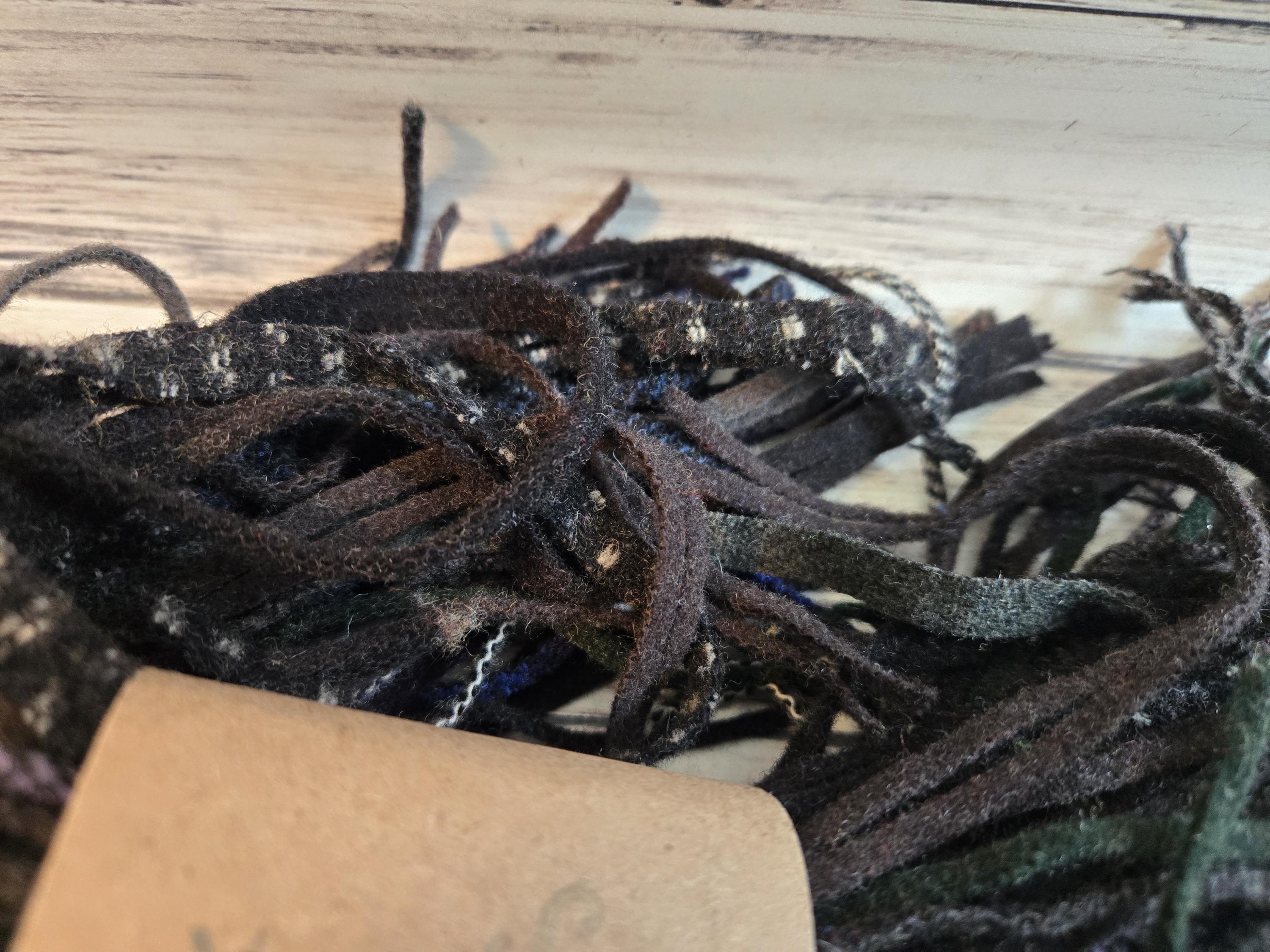 Dark Wool Strips for Rug Hooking, #4 100 Mill Dyed Rug Hooking Strips ...