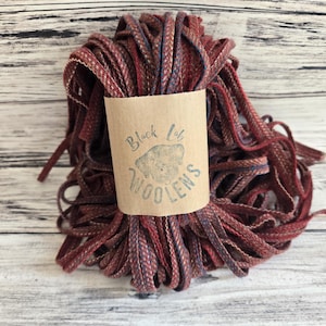 Paprika Multi Stripe Wool Strips for Rug Hooking: 100 Mill Dyed Strips, #4, #6 or #8 cut