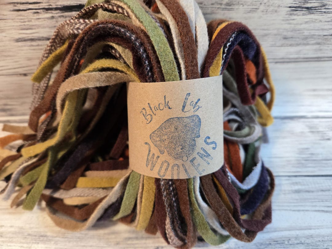 Earth Tones #8 Mixed Bag of 100 Dorr Mill Wool Strips for Rug Hooking ...