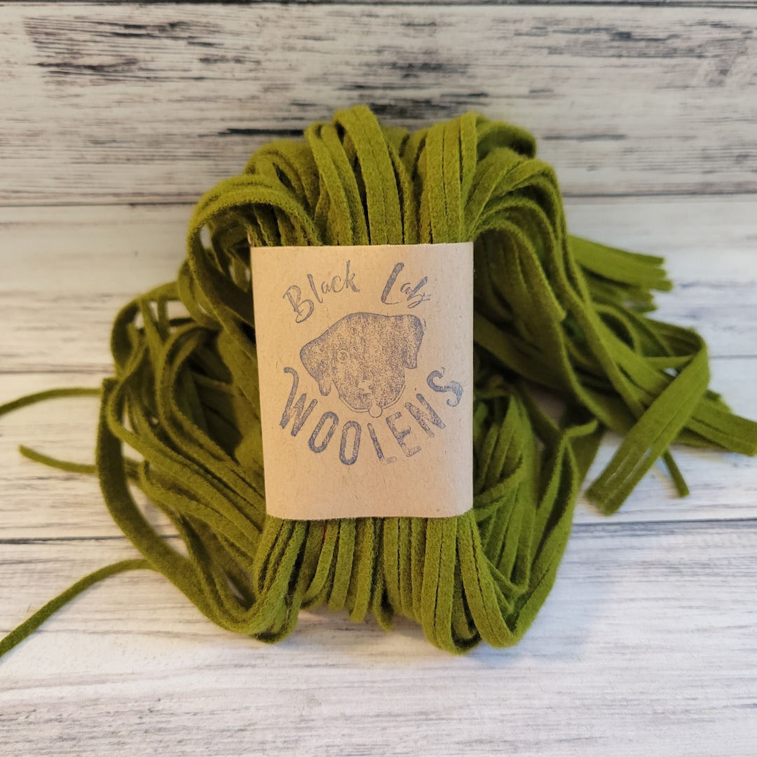 Avocado #4, #6 or #8 Wool Rug Hooking Strips, 100 Mill Dyed Bright ...