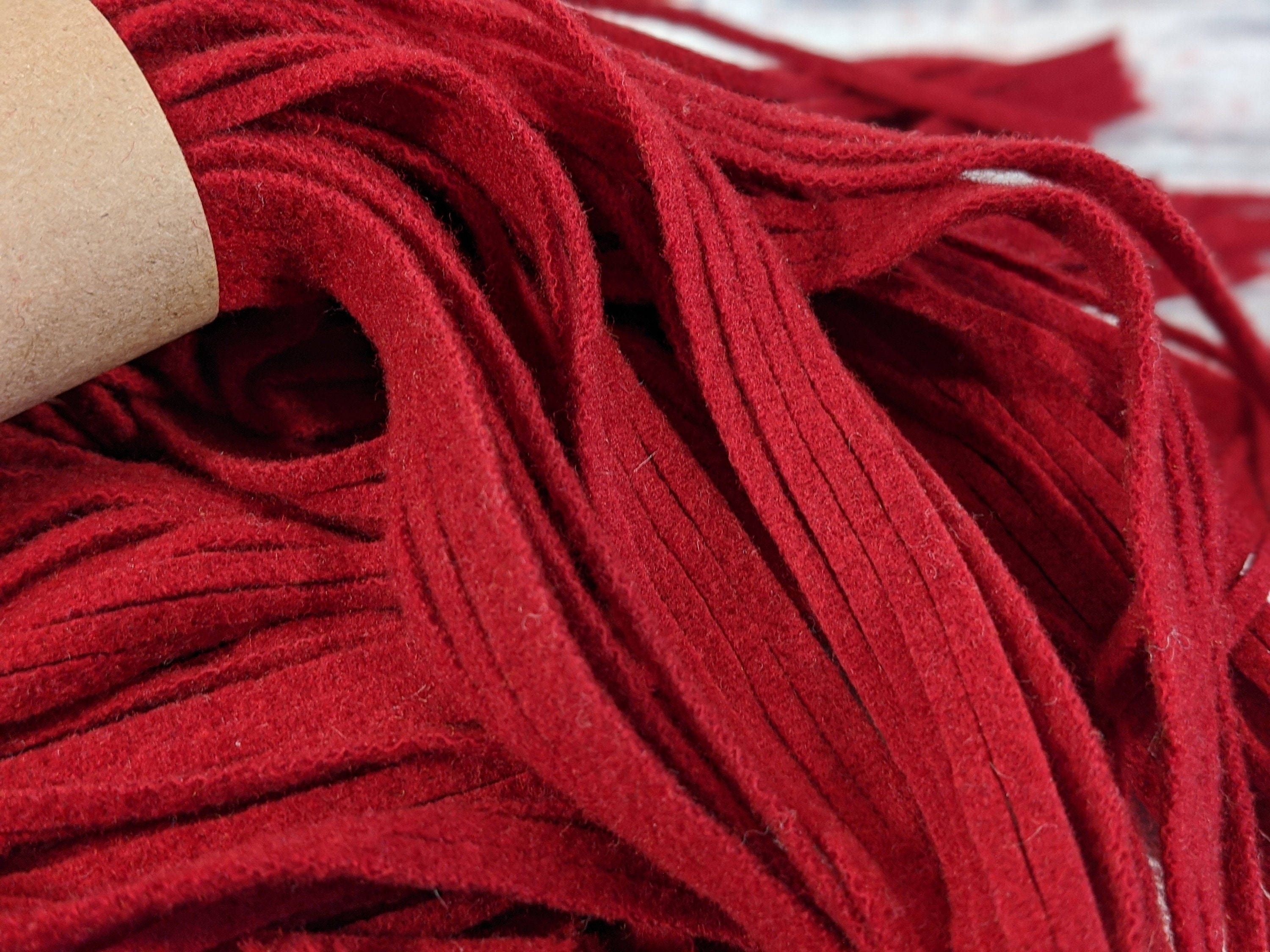 Ruby Red #4, #6 or #8 Dorr Mill Wool Rug Hooking Strips, 100 Mill Dyed ...