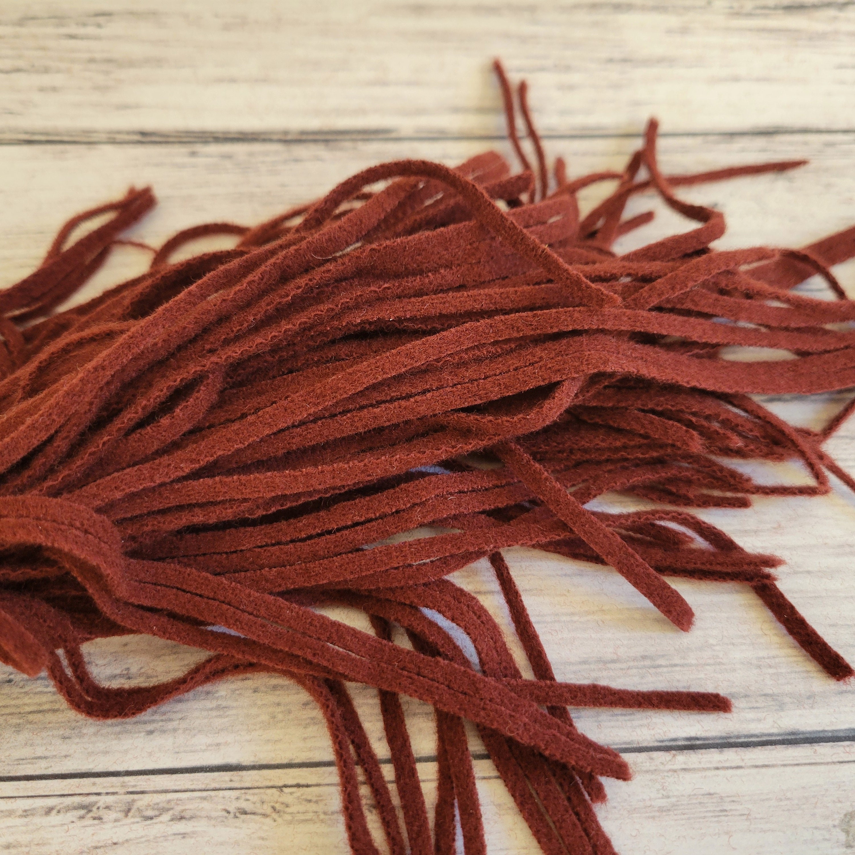Deep Rust Mill Dyed Strips for Rug Hooking, 100 #4, #6 or #8 Deep Rust ...