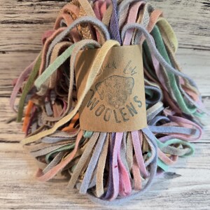 Pastel Wool Strips for Rug Hooking: 100 #6 Hand-Dyed Dorr Wool Grab Bag
