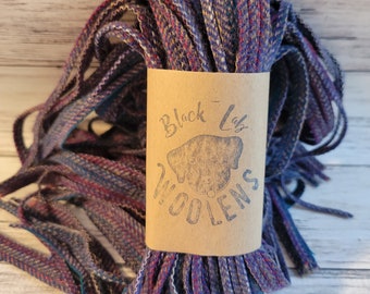 Blue Multi Stripe Wool Strips for Rug Hooking, 100 #4, #6 or #8 Mill Dyed Wash Wool Strips for Rug Hooking