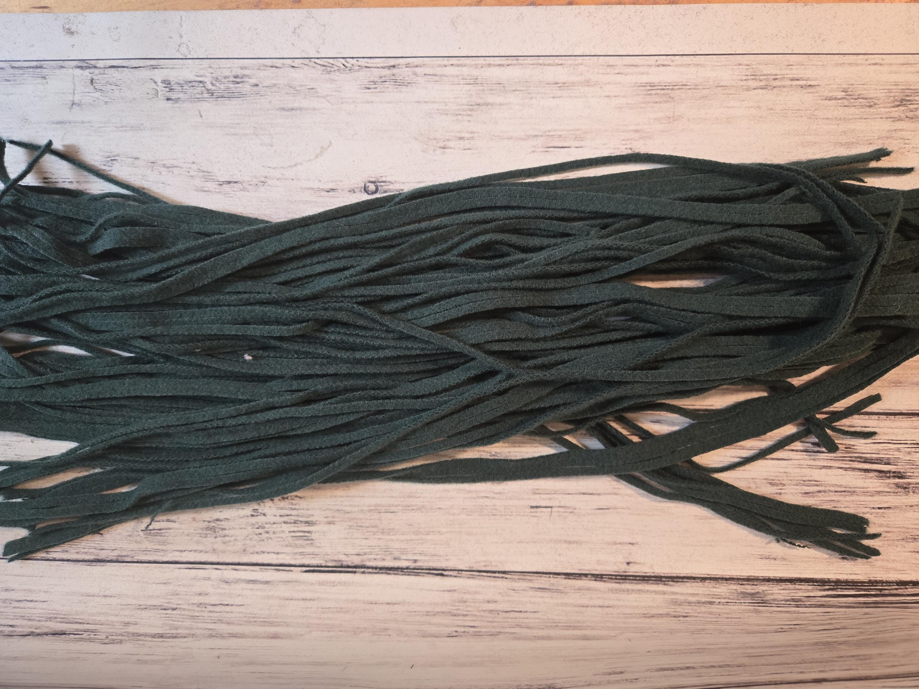 Deep Teal Mill Dyed Rug Hooking Strips, 100 #4 Dorr Mill Wool Strips ...
