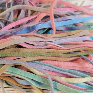 Pastel Wool Strips for Rug Hooking, Mixed Bag of 6 100 Wool Strips for Rug Hooking image 3