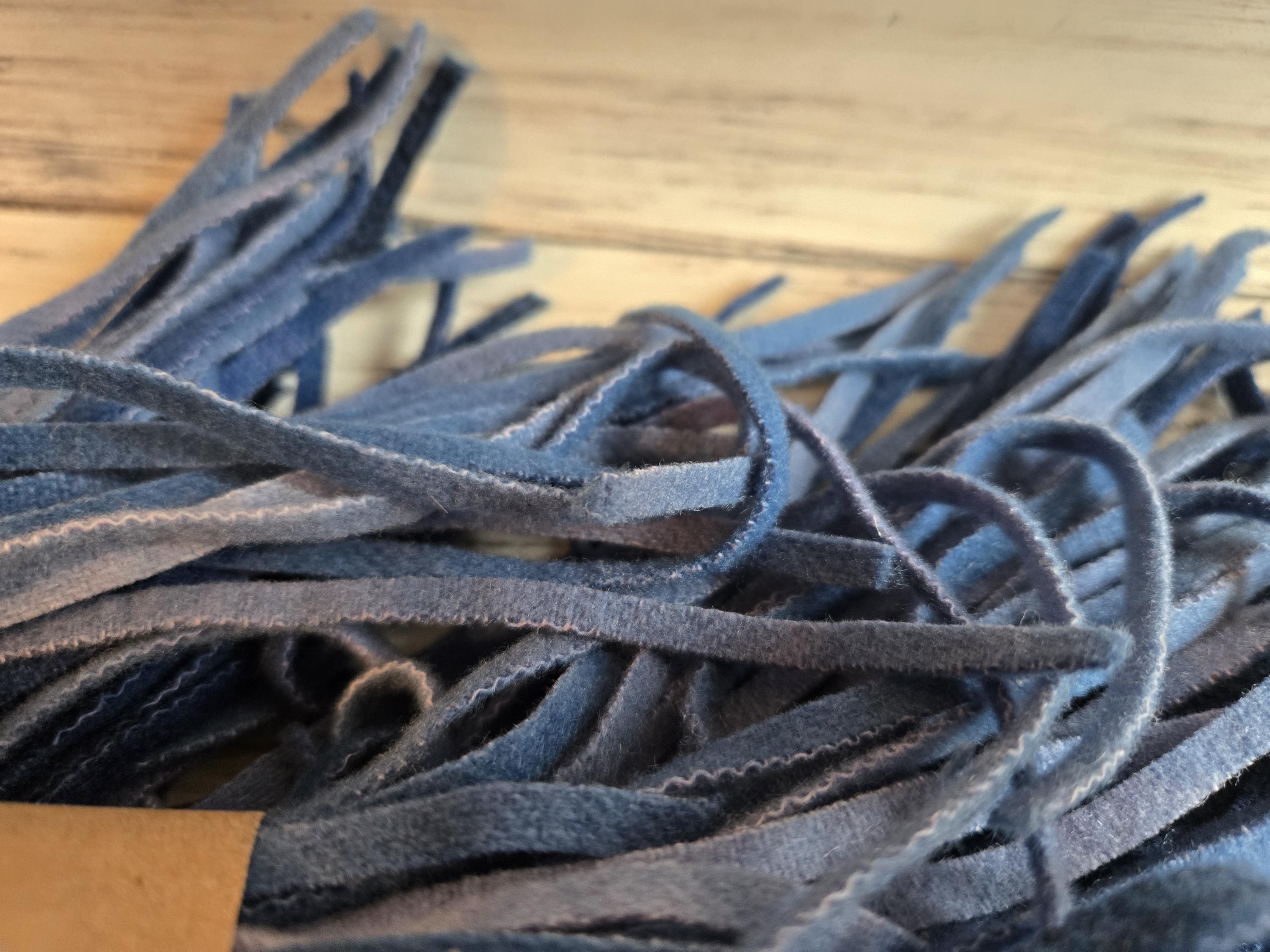 Cornflower Blue Wool Strips for Rug Hooking, 100 #4, #6 Hand Dyed ...