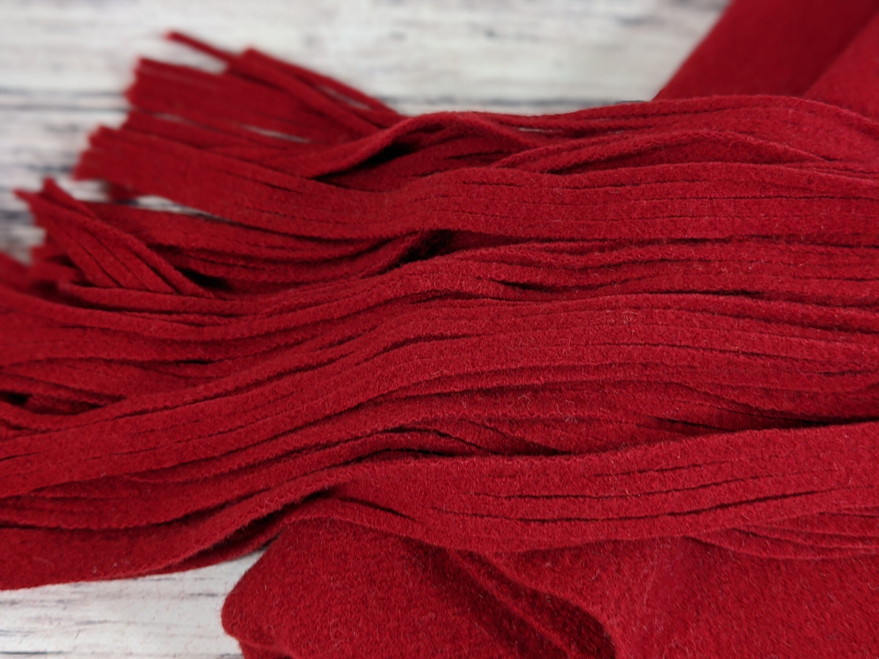 Ruby Red #4, #6 or #8 Dorr Mill Wool Rug Hooking Strips, 100 Mill Dyed ...