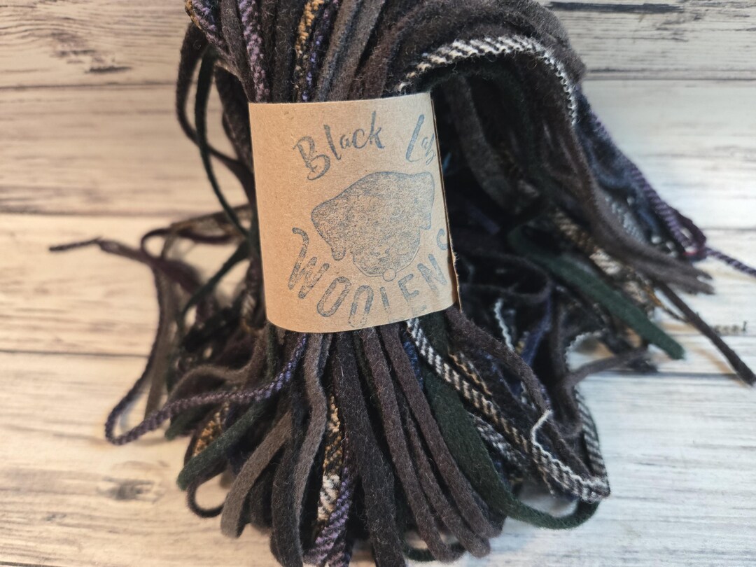 Dark Wool Strips for Rug Hooking, #4 100 Mill Dyed Rug Hooking Strips ...