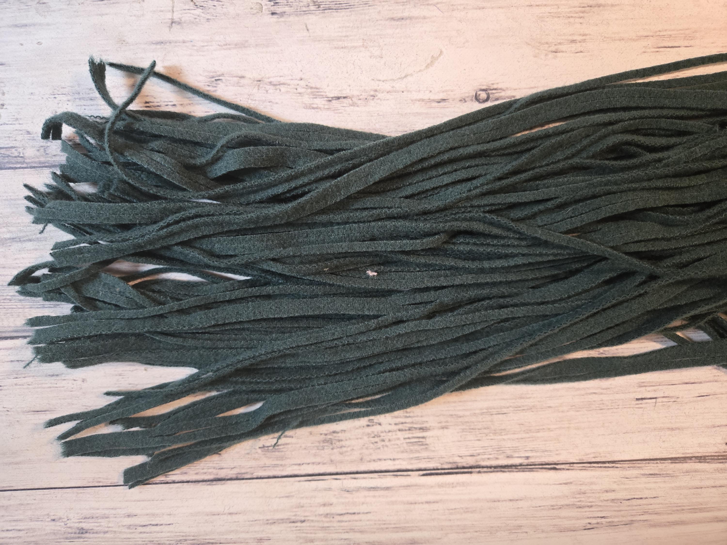 Deep Teal Mill Dyed Rug Hooking Strips, 100 #4 Dorr Mill Wool Strips ...