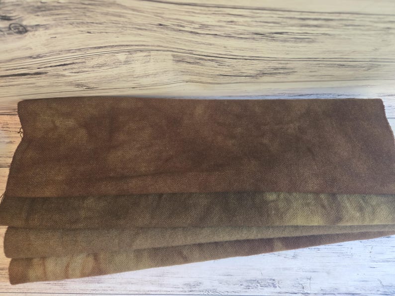 Camo 4, 6 or 8 Hand Dyed Strips for Rug Hooking, 100 Washed Wool Rug