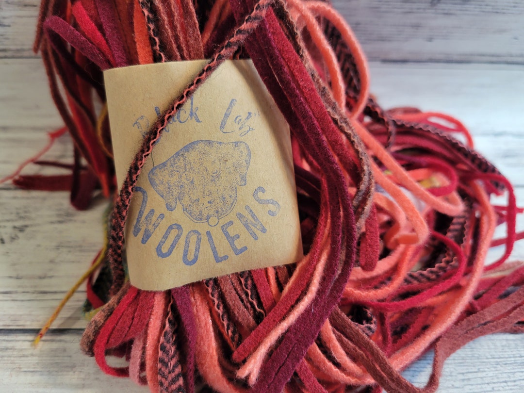 Red Grab Bag 100 4 Red Bundle Wool Strips for Rug Hooking - Etsy