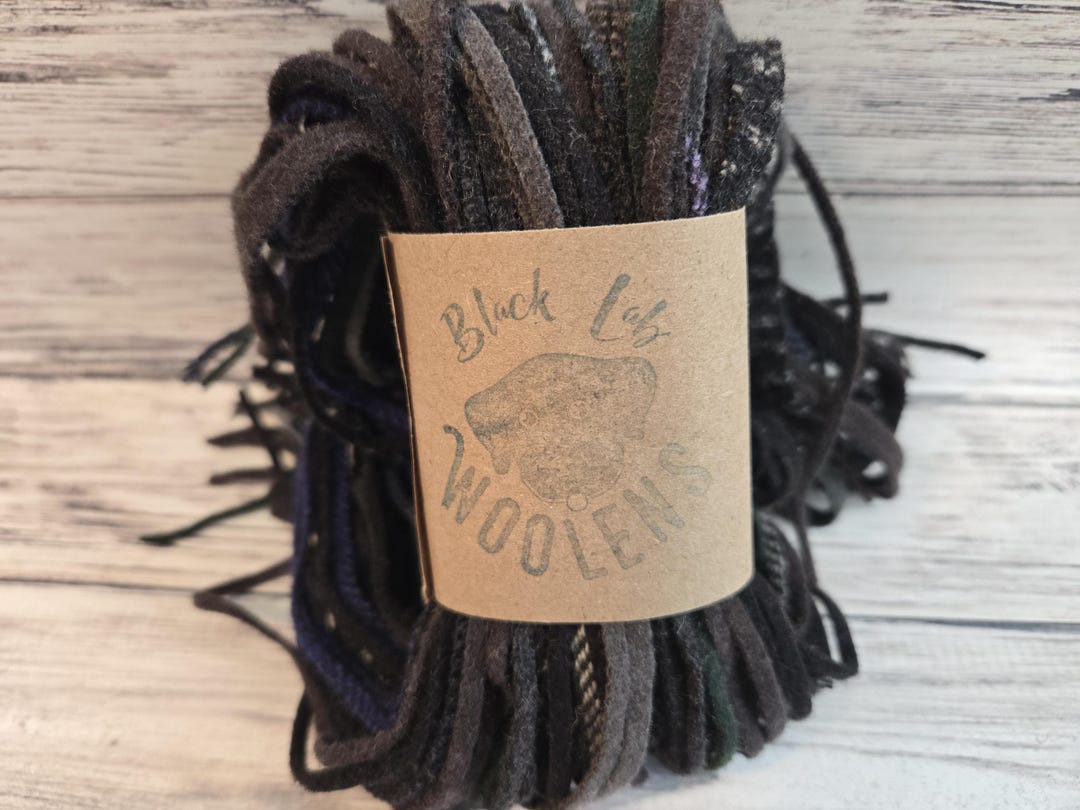 Dark Wool Strips for Rug Hooking, #4 100 Mill Dyed Rug Hooking Strips ...