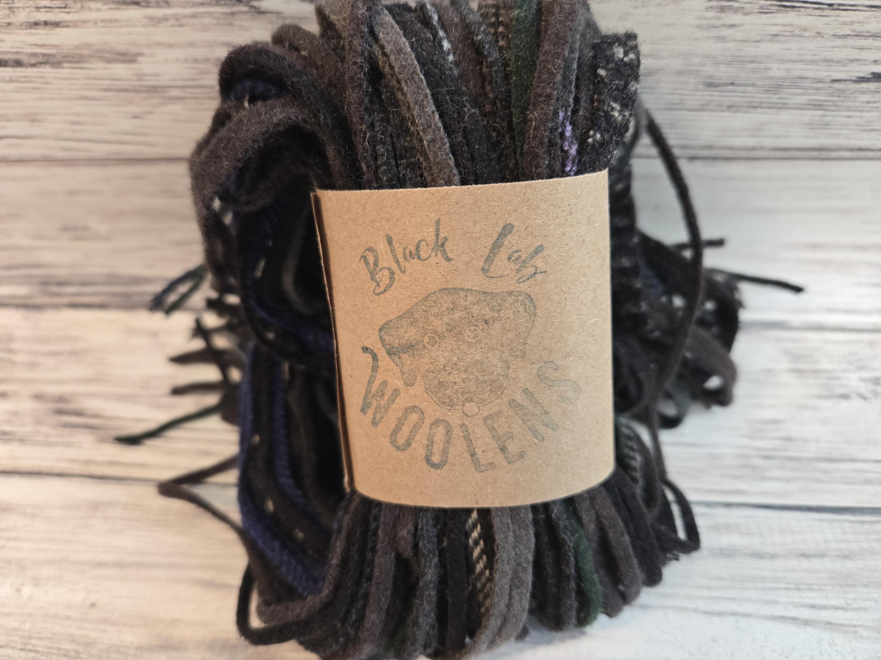 Dark Wool Strips for Rug Hooking, #4 100 Mill Dyed Rug Hooking Strips ...