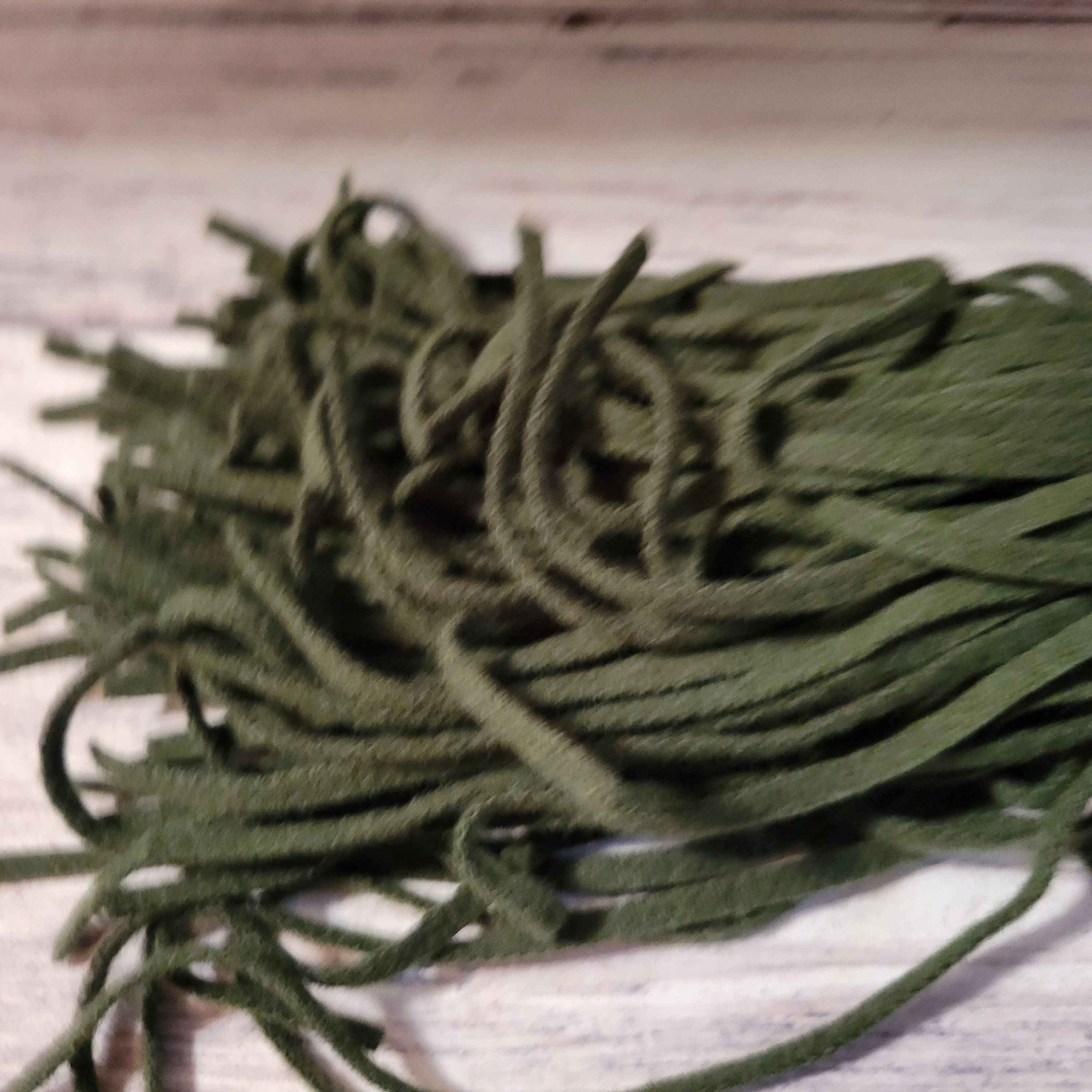 Evergreen Wool Strips for Rug Hooking: Mill Dyed Dorr Wool, 100 Strips ...