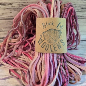 Sac rose n° 4 pour crocheter des tapis, 100 bandes de laine dorr lavée n° 4 pour crocheter