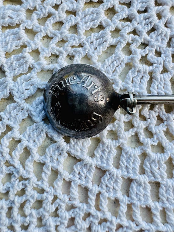 Vintage FineArts Sterling Co. 1949 “Crown Princess” Silverware Pattern Membership Brooch Pin PAT 2066969 View 5