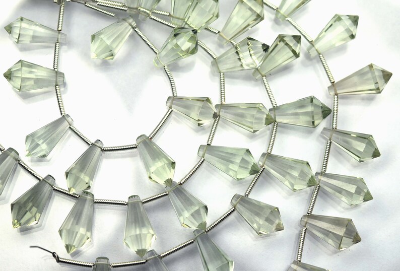 Buy 10 Pieces,good Quality Natural Green Amethyst Faceted Fancy Cone