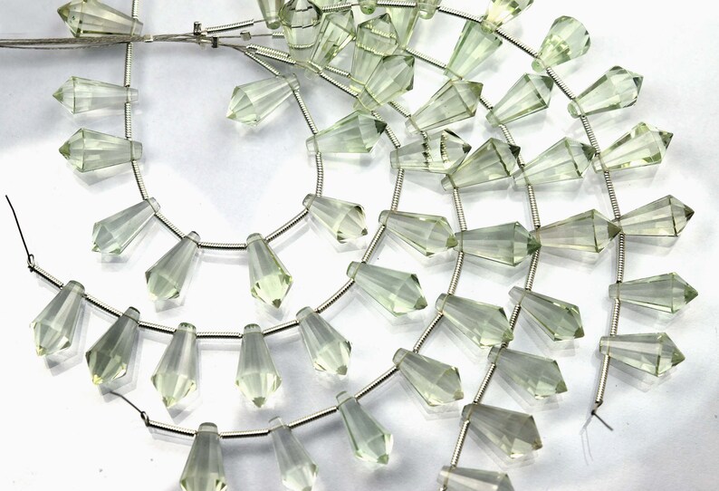 Buy 10 Pieces,good Quality Natural Green Amethyst Faceted Fancy Cone