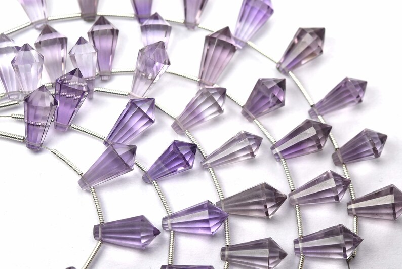 Buy 10 Pieces,good Quality Natural Pink Amethyst Faceted Fancy Cone