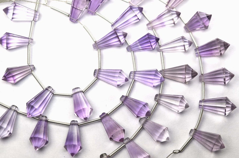 Buy 10 Pieces,good Quality Natural Pink Amethyst Faceted Fancy Cone