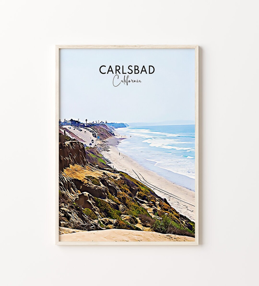 Carlsbad Print, Carlsbad Wall Art, Carlsbad Art, Carlsbad Poster