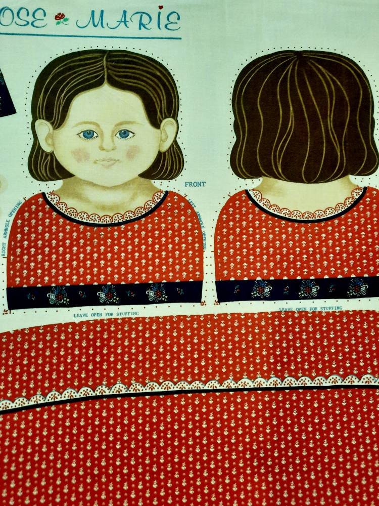 Ready to Cut and Sew Vintage Doll Fabric Panel Named Topsy Etsy