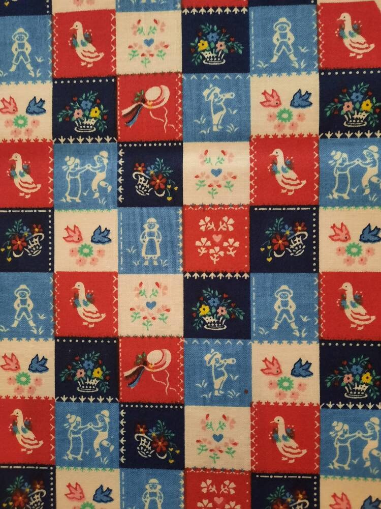 Ready to Cut and Sew Vintage Doll Fabric Panel Named Topsy Etsy