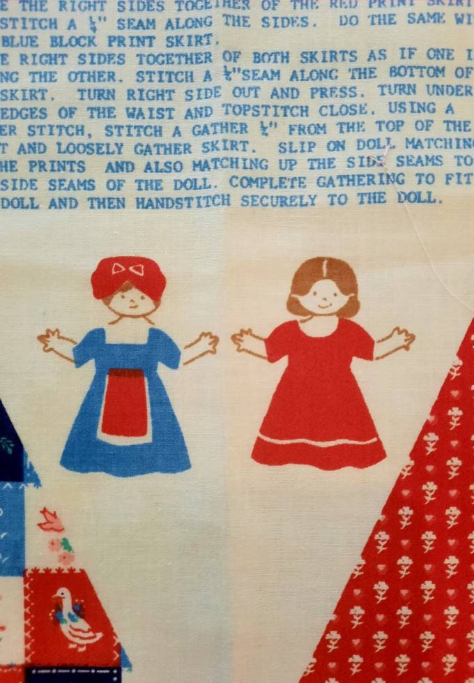Ready to Cut and Sew Vintage Doll Fabric Panel Named Topsy Etsy