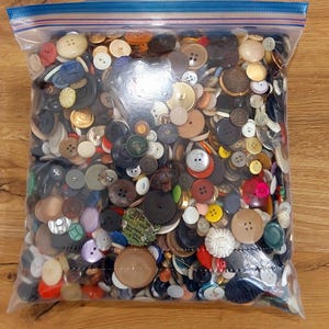 Vintage Button Lot Found at Estate Sale - Find 5 Pounds of Vintage to Modern Buttons