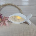 Table decoration fish 2 for baptism, communion, confirmation | guest gift | balloon light | personalizable with name and date