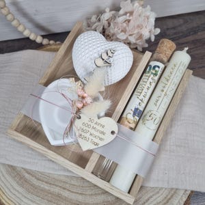 Kerzenset Geschenk zur goldenen Hochzeit oder Silberhochzeit  | Geschenkset | Kerzenbox | Geldgeschenk